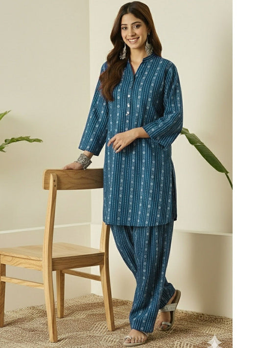 Indigo Rhythm Printed Kurta & Pant Set